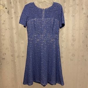 Kay Unger Periwinkle A line Lace Dress
